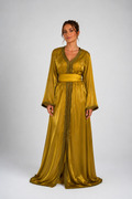 Caftan 2 pièces vert olive — Inès