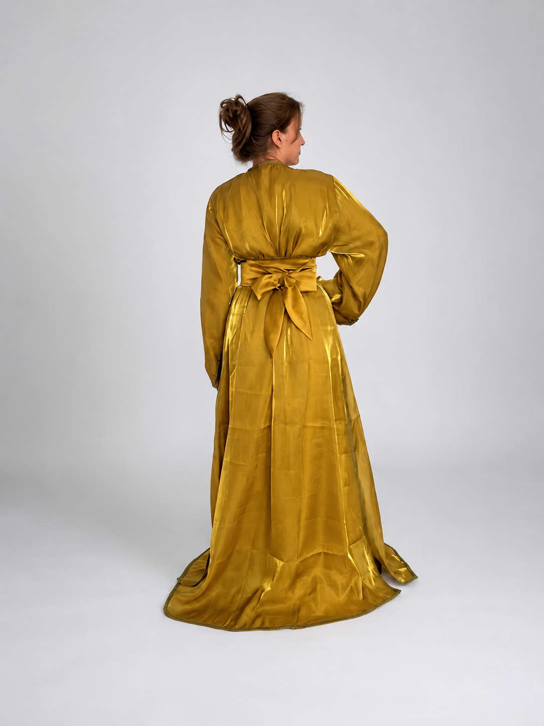 Caftan 2 pièces vert olive — Inès